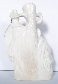 English Staffordshire Figure Flatback Spill Vase, Circa 1870