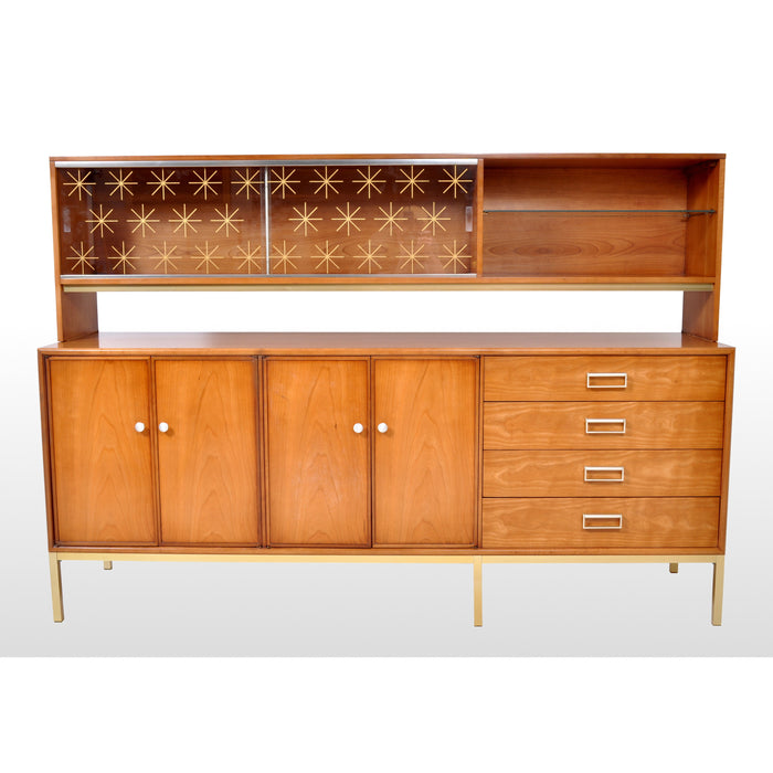 Mid-Century Modern Danish Style "Sun Coast" Credenza / Cabinet in Cherry by Kipp Stewart for Drexel, 1959