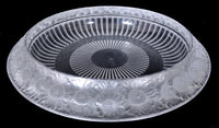 Antique French Art Deco Large Crystal Glass "Marguerites" Bowl by Lalique, 1930s