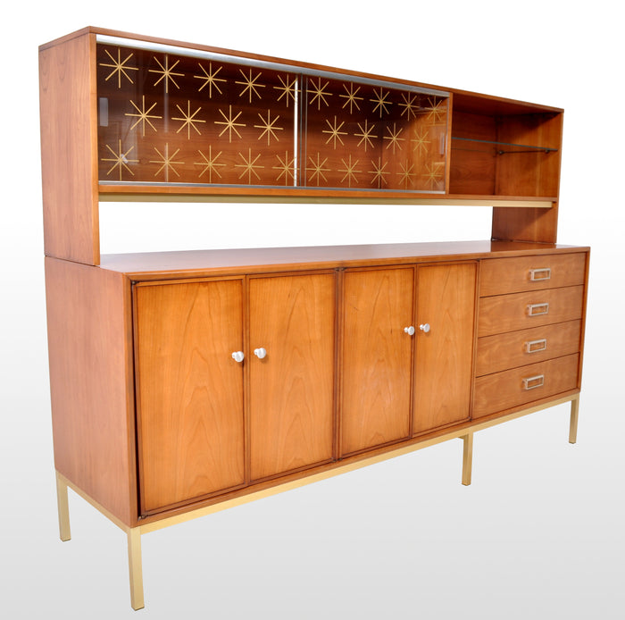 Mid-Century Modern Danish Style "Sun Coast" Credenza / Cabinet in Cherry by Kipp Stewart for Drexel, 1959