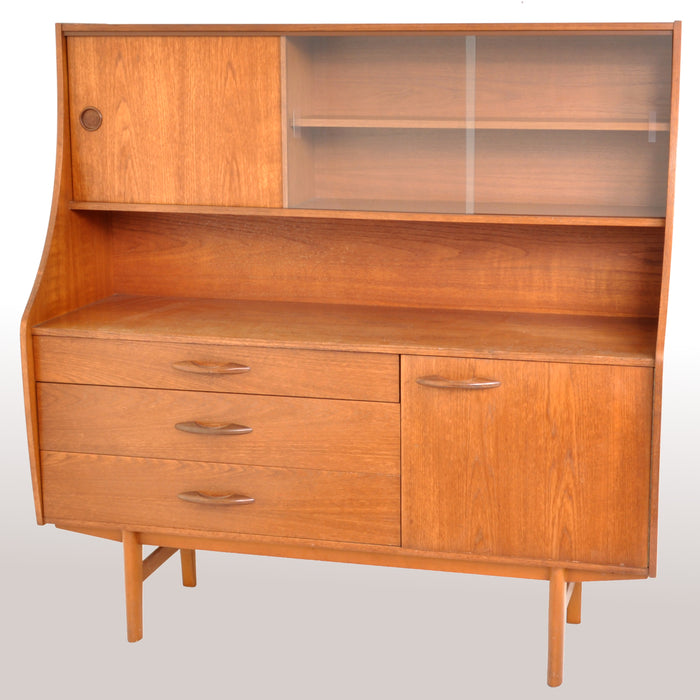 Mid-Century Modern Danish Twin Tier Teak Credenza / Sideboard / Buffet, 1960s