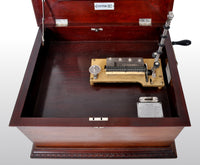 Antique 14" Disc Music Box in Mahogany Case by Criterion, Circa 1880