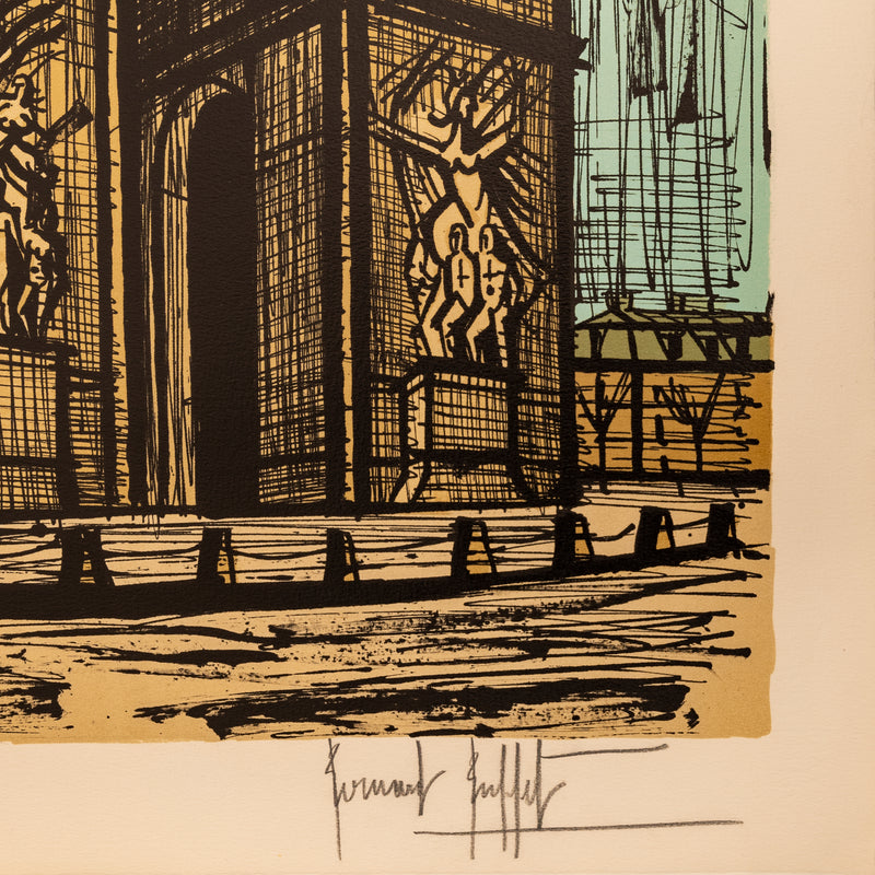 Rare Original French Modernist H.C. Proof Lithograph Signed Bernard Buffet, 1986
