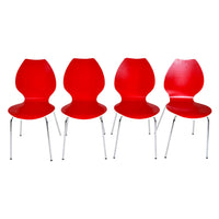 Set of 4 Mid-Century Modern Two-Tone Ant Chairs, 1960s