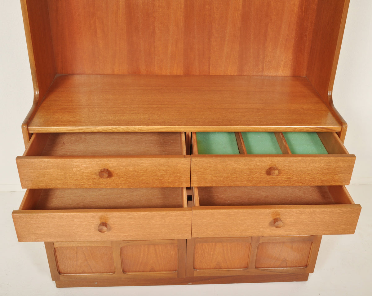 Mid-Century Modern Danish Teak Dresser/Wall Unit/Bookcase/Hutch by Nathan Furniture, 1960s