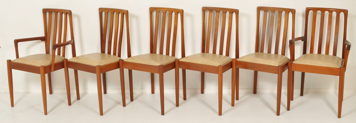 Set of 6 Mid-Century Modern Danish Teak Dining Chairs, 1960s