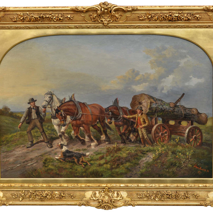 Monumental Antique Painting Scottish Highland Landscape Richard Ansdell 1871