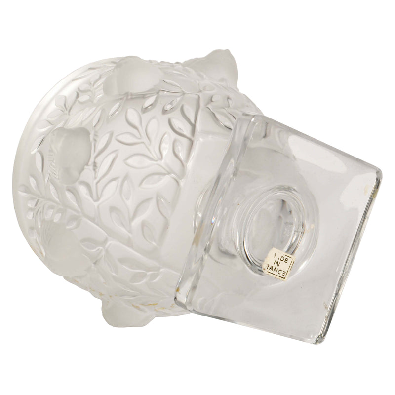 Vintage French Art Deco Style Lalique Elisabeth Crystal Glass Coupe Vase, Signed