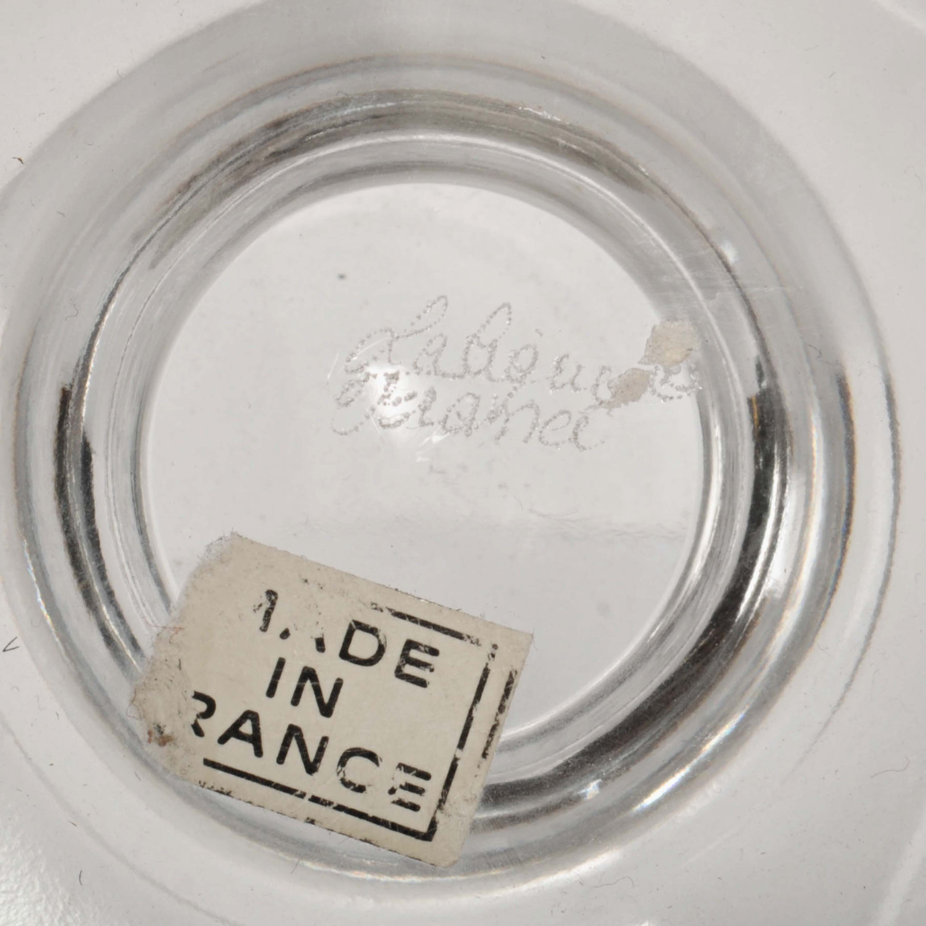 ★Lalique France★ラリックフランス★Floreal★サイン入り★ Lot - Lalique Champs Elysees large crystal double leaf