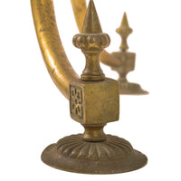 Antique Bradley & Hubbard Brass Longwy Pottery Aesthetic Movement Plant Stand Circa 1875