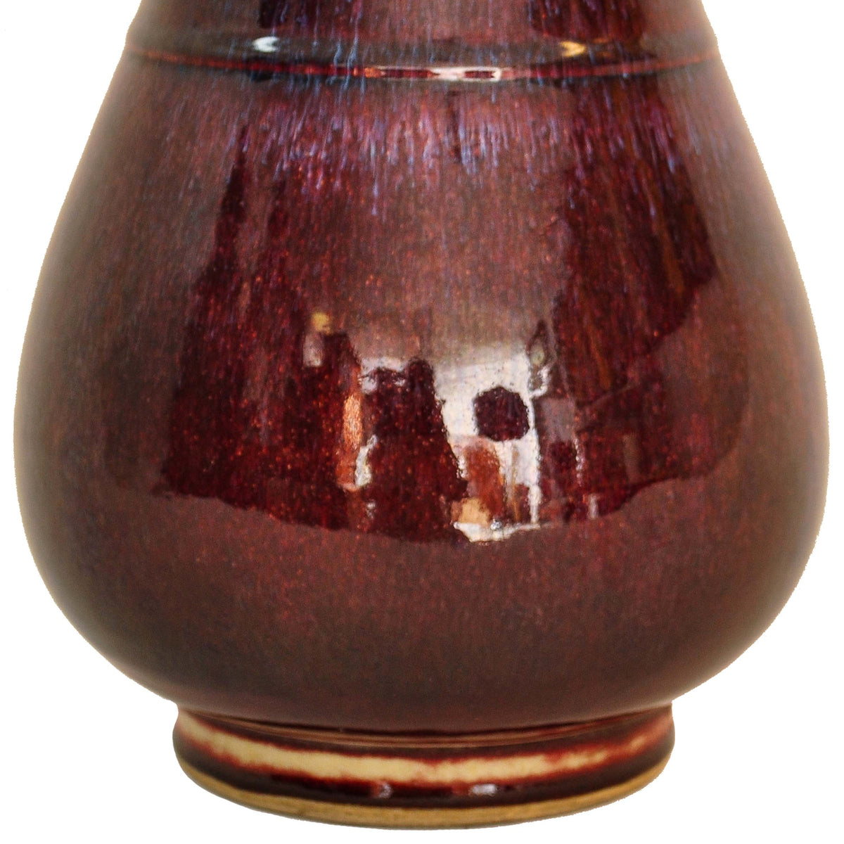 Antique Chinese Qing Dynasty Flambe-Glazed Hu Porcelain Vase, Circa 1800