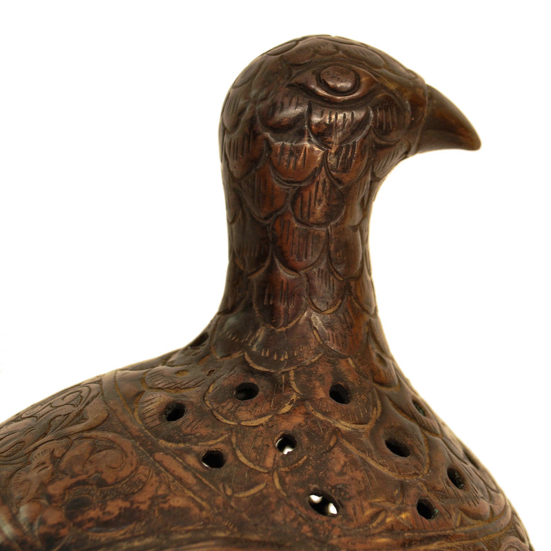 Ancient Persia 12th Century Islamic Bronze Seljuk Bird Pomander Statue Sculpture, Circa 1150