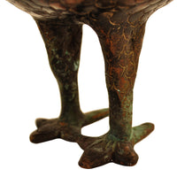 Ancient Persia 12th Century Islamic Bronze Seljuk Bird Pomander Statue Sculpture, Circa 1150