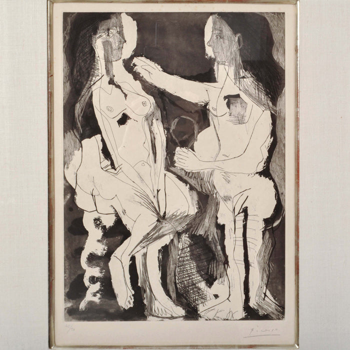 Pablo Picasso Aquatint Femmes nues au Miroir Sable Mouvant Signed Numbered 1965