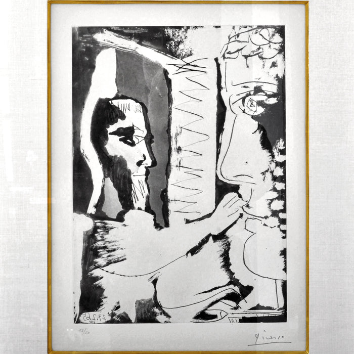 Pablo Picasso Aquatint Sculpteur et Sculpture Sable Mouvant Signed Numbered 1965