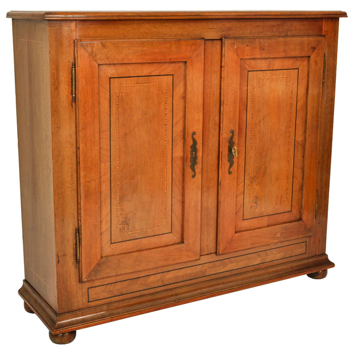 Antique French Provincial Louis XV Inlaid Cherry Side Cabinet / Buffet, circa 1820