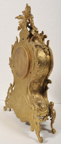 Antique French Ormolu Eight Day Clock in the Rococo Style, Circa 1880