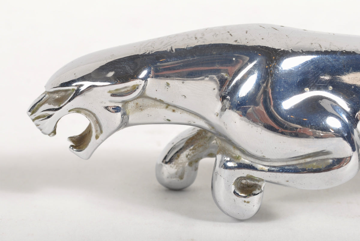 Vintage Jaguar Chromium/Nickel Car Mascot/Hood Ornament, 1950s