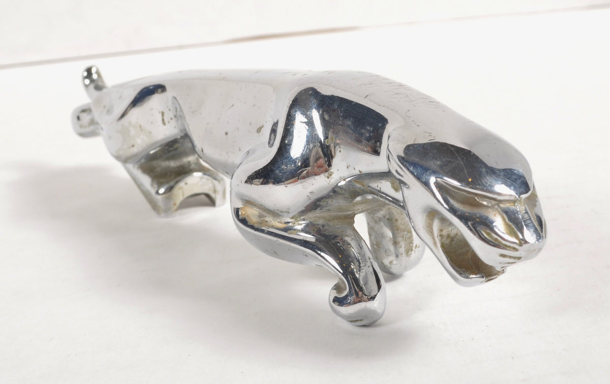 Vintage Jaguar Chromium/Nickel Car Mascot/Hood Ornament, 1950s