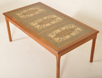 Mid-Century Modern Danish Teak Tile-Topped Coffee Table, 1960s