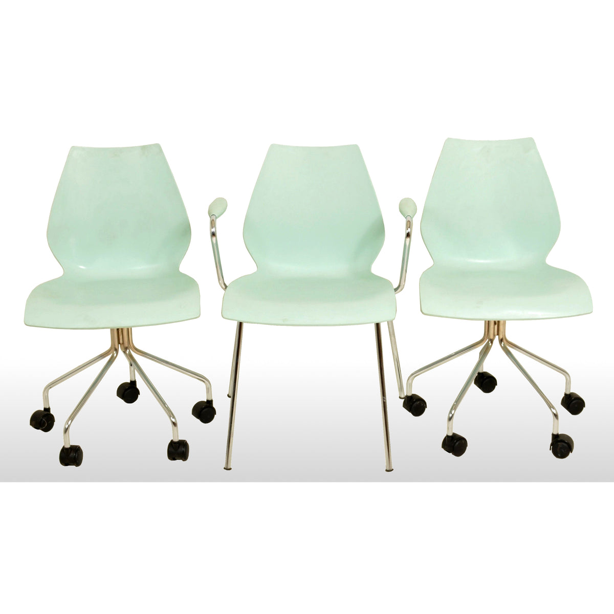 Set of 3 Mid-Century Modern Maui Chairs by Vico Magistretti for Kartell