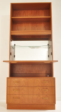 Mid-Century Modern Danish Teak Bookcase/Secretary by G Plan, 1960s