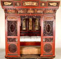 Chinese Carved Wedding Bed, Qing Dynasty, Circa 1880